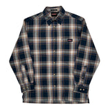 Dickies Checked Flannel Shirt - Medium Brown Cotton Blend