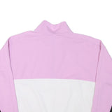 DKNY Womens Pink & White Colourblock Half Zip L Sweatshirt Outerwear