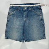 Lee Carpenter Shorts - 38W 10L Blue Cotton Blend