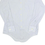 BVD Mens White & Grey Stripe Shirt S Classic Cotton Blend Casual Button Up