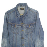 LEE Womens Blue Denim Jacket L Cotton Button Closure Classic Fit Plain