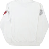 ALPHA INDUSTRIES Mens White NASA Pullover Hoodie M Space Flight Graphic