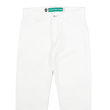 LEVI'S Silver Tab Womens Jeans White Regular Straight Denim W26 L24 Zip Cotton