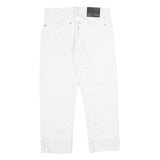 LEVI'S Silver Tab Womens Jeans White Regular Straight Denim W26 L24 Zip Cotton