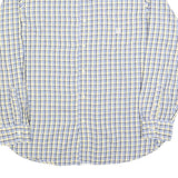 CHAPS Mens Yellow & Blue Check Shirt L Casual Cotton Blend Long Sleeve Button