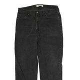 LEVI'S Mens Black Regular Fit Straight Denim Jeans W34 L29 Classic Zip Closure