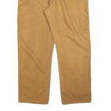 DICKIES Mens Cotton Beige Regular Straight Trousers W42 L32 Workwear Durable Zip