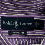 Ralph Lauren Striped Shirt - XL Purple Cotton