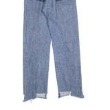 VETEMENTS Womens Blue Regular Straight Denim Light W25 L28 Raw Edge Jeans