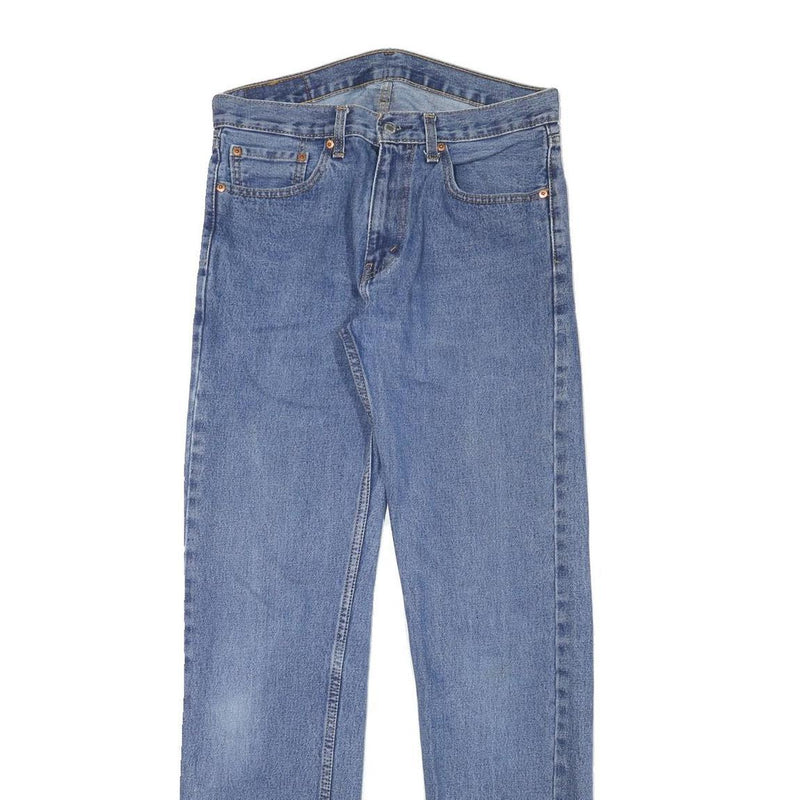 LEVI'S 505 Mens Jeans Blue Regular Straight Denim Medium W32 L34 Classic Fit