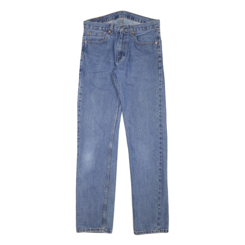 LEVI'S 505 Mens Jeans Blue Regular Straight Denim Medium W32 L34 Classic Fit