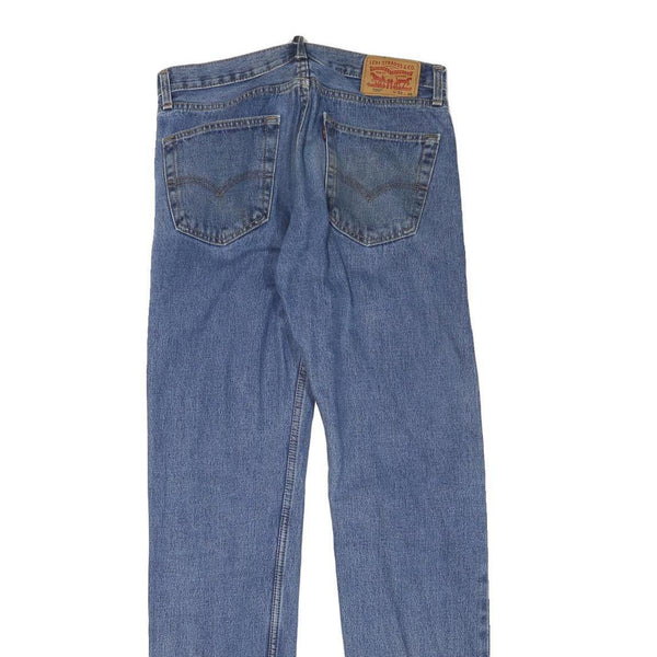 LEVI'S 505 Mens Jeans Blue Regular Straight Denim Medium W32 L34 Classic Fit
