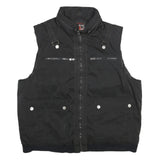 COOGI Mens Black Zip Jacket 2XL Polyester Plain Functional Pockets Sleeveless