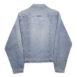 DENIM Womens Blue Button Cotton Denim Jacket S Classic Plain Casual Wear
