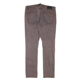 VOLCOM Mens Slim Brown Denim Jeans Zip W37 L33 Casual Stylish Cotton Blend