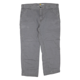 CARHARTT Mens Regular Grey Jeans Denim W42 L30 Relaxed Fit Workwear Zip Fly