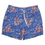 NAUTICA Mens Shorts Blue & Coral Palm Tree Print L W32 Summer Beach Swimwear