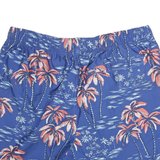 NAUTICA Mens Shorts Blue & Coral Palm Tree Print L W32 Summer Beach Swimwear