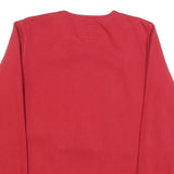 LEVI'S Boys Red XL Sweatshirt Cotton Blend Crew Neck Logo Print Pullover