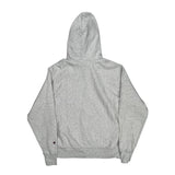 Reverse Weave Champion Hoodie - Large Gray Cotton Blend