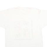 SCREEN STARS Mens White Graphic T-Shirt L Short Sleeve Crew Neck Puzzle Design