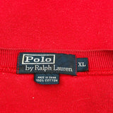 Polo By Ralph Lauren Henley Long Sleeve T-Shirt - XL Red Cotton