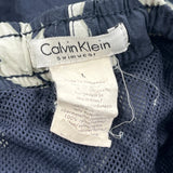 Calvin Klein Floral Swim Shorts - Large Black & White Nylon