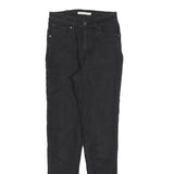 LEVI'S 721 Womens Slim Black Denim Light W27 L30 Skinny Jeans Zip Closure