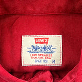 Levis Denim Shirt - Medium Red Cotton