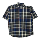 Nautica Checked Short Sleeve Shirt - Large Red Cotton