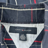 Tommy Hilfiger Checked Short Sleeve Shirt - Large Navy Cotton