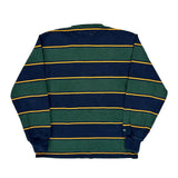 Ubc Barbarian Striped Rugby Shirt - Medium Blue Cotton