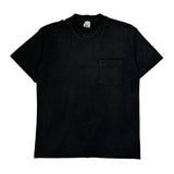 Blank Bvd Single Stitch T-Shirt - Large Black Cotton Blend
