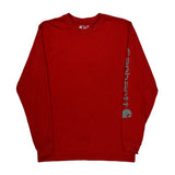 Carhartt Long Sleeve T-Shirt - Small Red Cotton