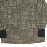 Womens Beige Printed Shirt Long Sleeve Collared L Stylish Patterned Top