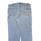 DICKIES Mens Jeans Blue Regular Straight Denim Medium W40 L33 Workwear Zip