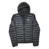 ADIDAS Womens Black Lightweight Hooded Zip Jacket XS Polyester Blend Puffer