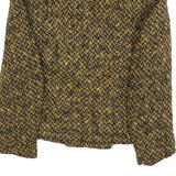BASTA Womens Brown & Black Wool Button Jacket S Tweed Classic Winter Outerwear