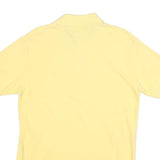 TOMMY HILFIGER Mens Yellow Short Sleeve Plain Polo Shirt S Cotton Blend Classic