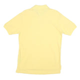 TOMMY HILFIGER Mens Yellow Short Sleeve Plain Polo Shirt S Cotton Blend Classic
