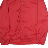 ELLWOOD Mens Red Button Jacket XL Polyester Plain Lightweight Casual