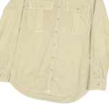BANANA REPUBLIC Mens Beige Shirt S Cotton Blend Casual Long Sleeve Button Pocket