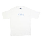 JANSPORT Mens White CSUS Graphic T-Shirt 2XL Short Sleeve Crew Neck Cotton Blend