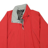 SALEWA Womens Red Jacket UK 16 Polyester Blend Zip Outdoor Waterproof