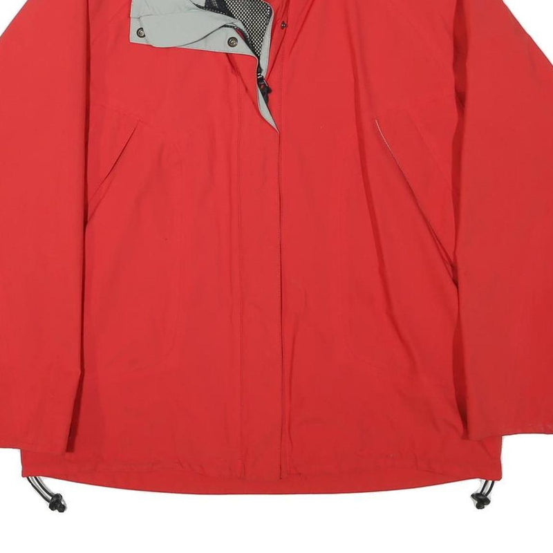 SALEWA Womens Red Jacket UK 16 Polyester Blend Zip Outdoor Waterproof