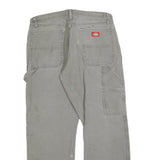 DICKIES Mens Cotton Blend Grey Regular Straight Trousers W32 L30 Workwear