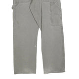 DICKIES Mens Cotton Blend Grey Regular Straight Trousers W32 L30 Workwear
