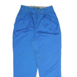 HUNT Womens Cotton Blend Blue Regular Fit Straight Leg Trousers W28 L30 Casual