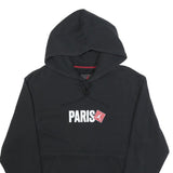 AIR JORDAN Mens Black Paris Pullover Hoodie XS Cotton Blend Casual Sweatshirt