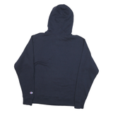 CHAMPION Mens Navy Blue Hoodie M Cotton Blend Pullover Casual Sportswear